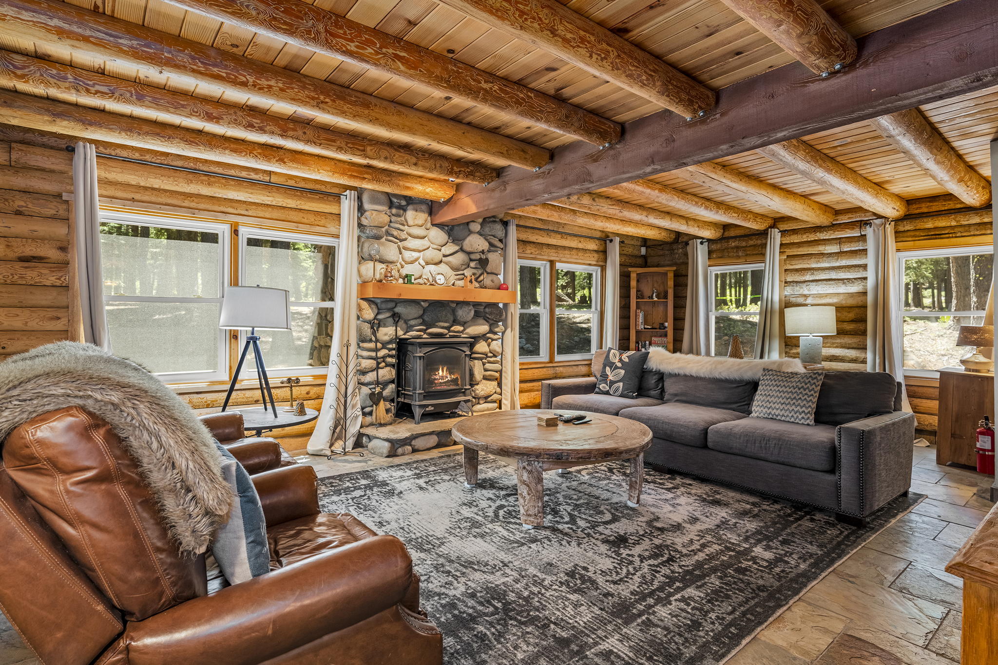 Image of Tahoe Donner Log Cabin with Private Hot Tub